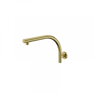 Bekken Corfu Curved Shower Arm 400mm Brushed Gold